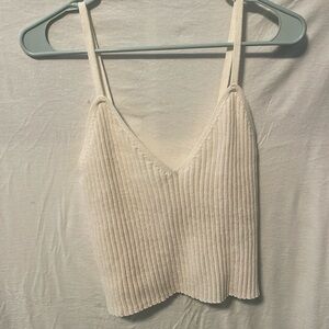 Medium cream slightly cropped tank top (Zara)